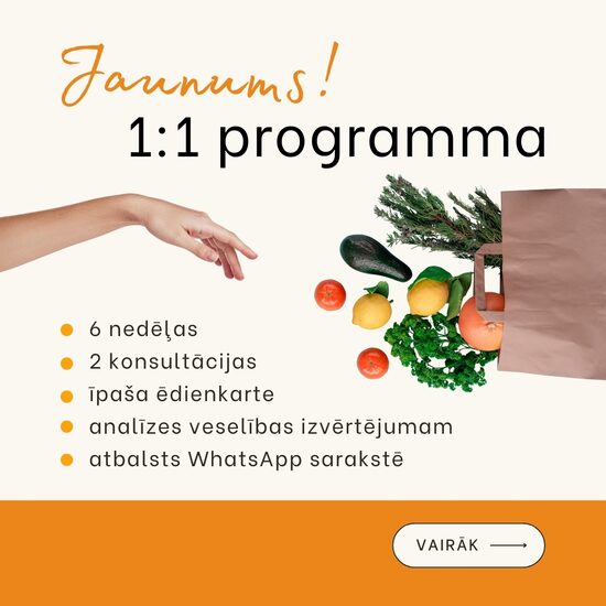 Individuāla uztura programma 1:1  